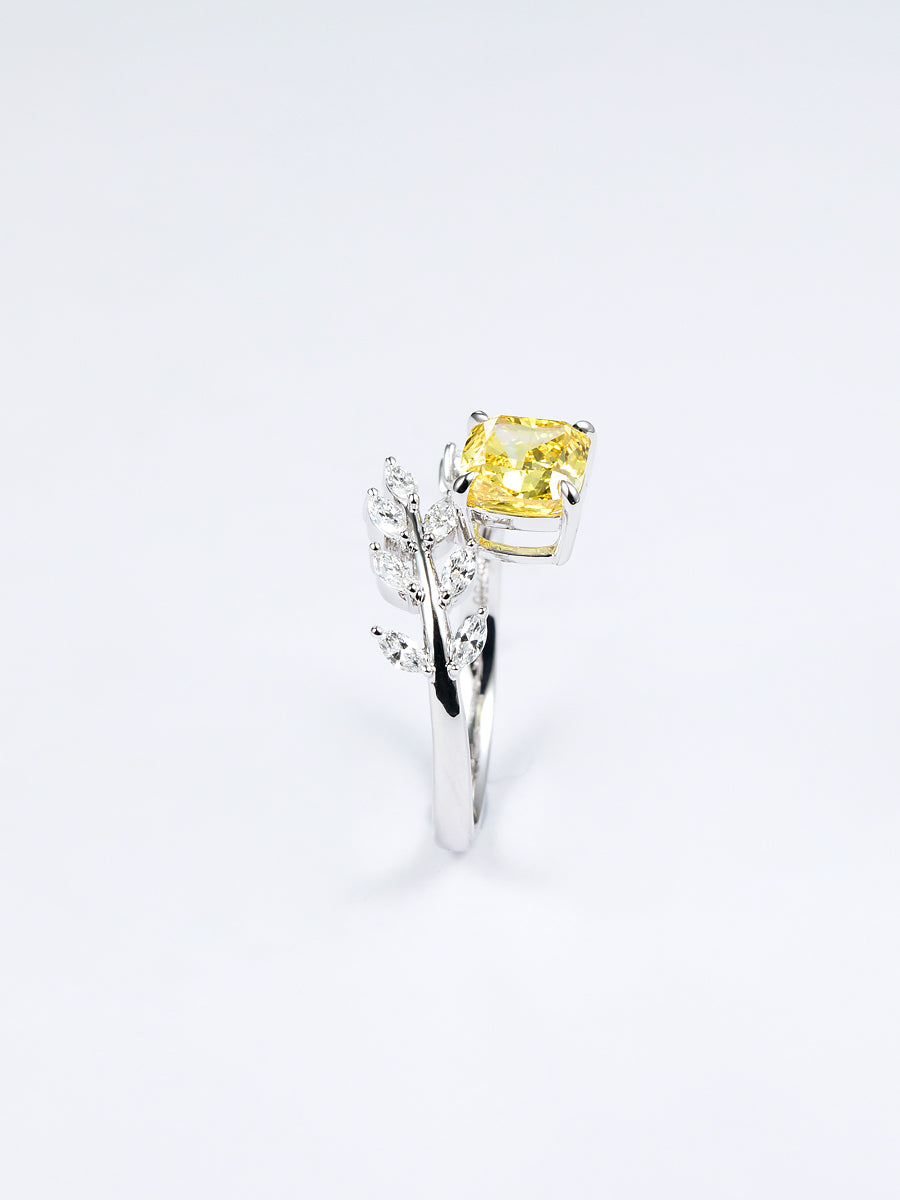 Yellow Princess Solitaire Ring