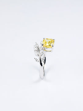 Yellow Princess Solitaire Ring