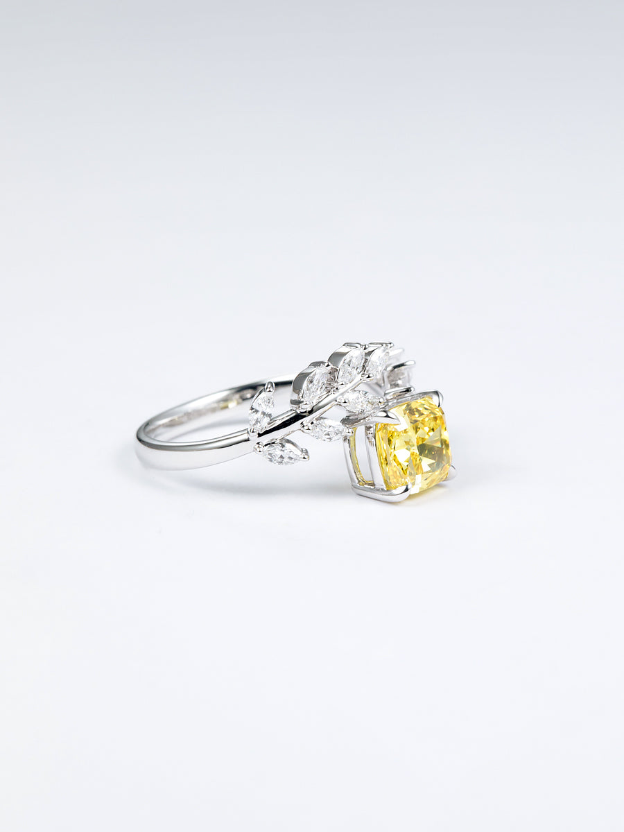 Yellow Princess Solitaire Ring