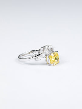 Yellow Princess Solitaire Ring