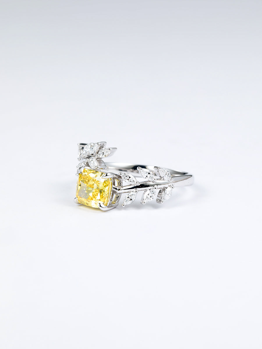 Yellow Princess Solitaire Ring