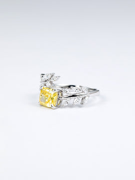 Yellow Princess Solitaire Ring