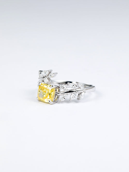 Yellow Princess Solitaire Ring