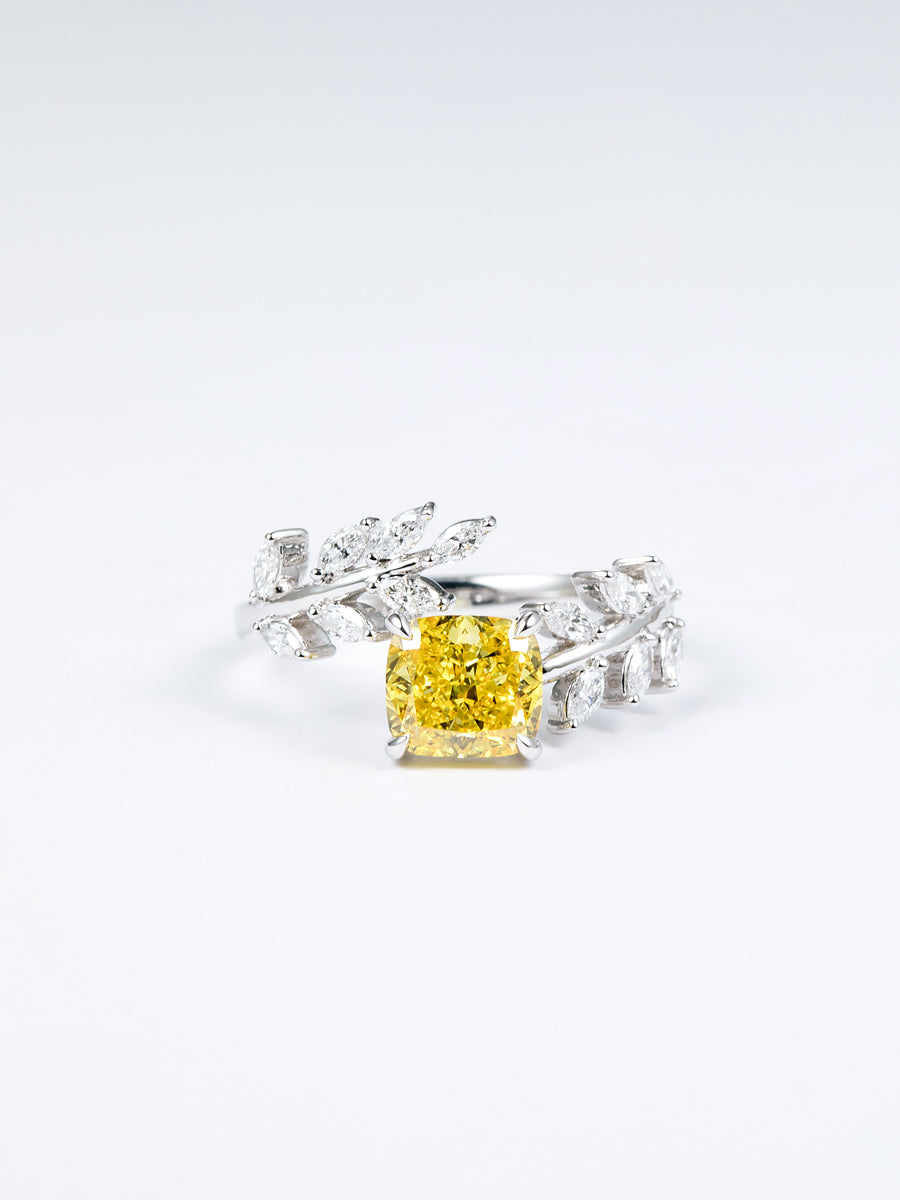 Yellow Princess Solitaire Ring