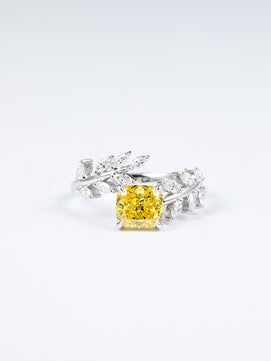 Yellow Princess Solitaire Ring